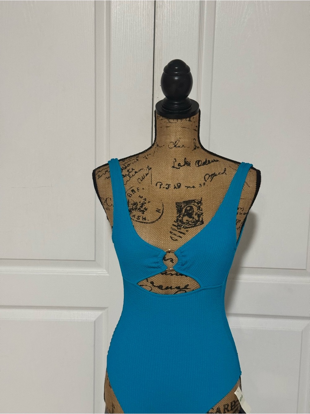 aerie Turquoise Cutout One-Piece Swimsuit